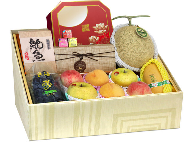 Fruit Basket - Mid Autumn Panorama Peninsula Moon Cake Fruits Gift Box M35 - 0DP0705D2 Photo