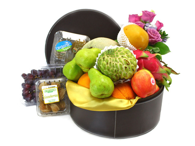 Fruit Basket - Practical leather fruit hamper 6 - L38207 Photo