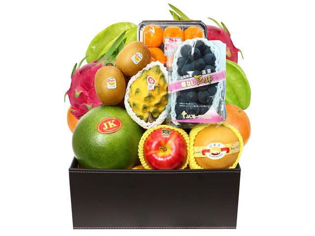 Fruit Basket - Premium Business Seasonal Fruit Leather Gift Hamper FT031 - VE0716A8 Photo