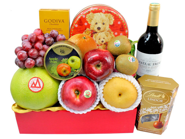 Fruit Basket - Wine Food Gift Hamper C20 - L3105730 Photo