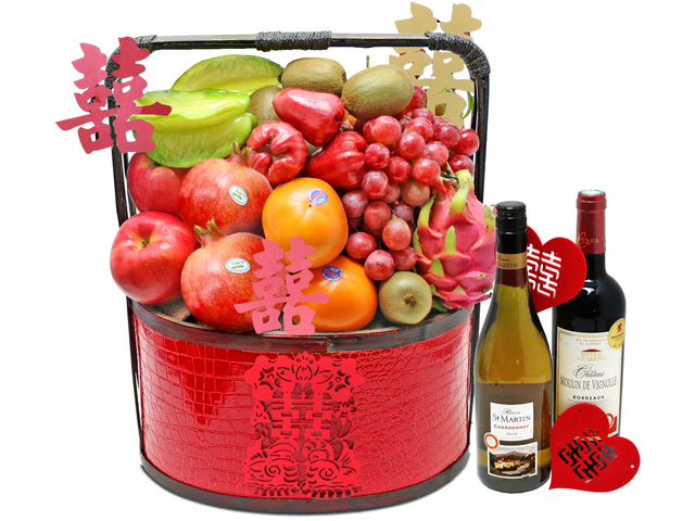 Fruit Basket - chinese wedding gift basket 2 - L76602221W Photo