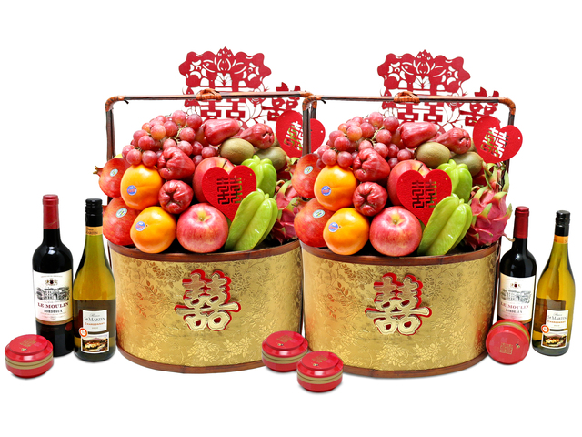 Fruit Basket - chinese wedding gift basket 5 - L76602233b Photo