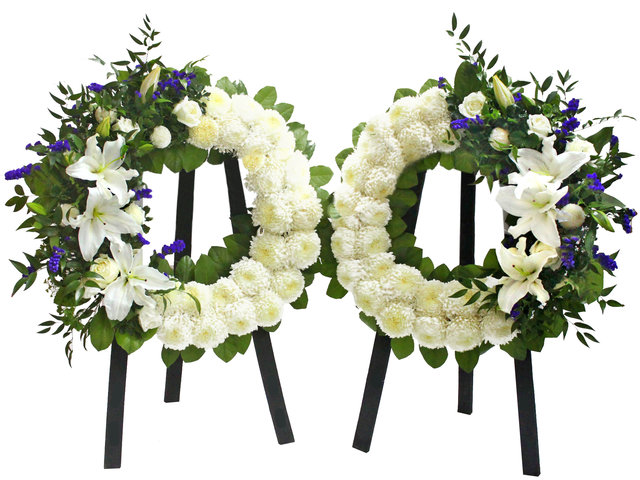 Funeral Flower - Funeral Wreath (Pair) D - L53394 Photo