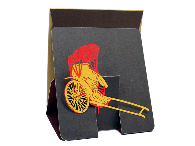 Gift Accessories - Hong Kong Pop-up Greeting Card(Small) - Rickshaw - L181561 Photo