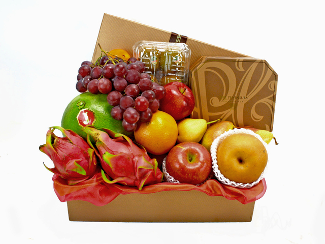 Mid-Autumn Gift Hamper - (2) Mid Autumn Fruit Box - Peninsula Mooncake - L40522 Photo
