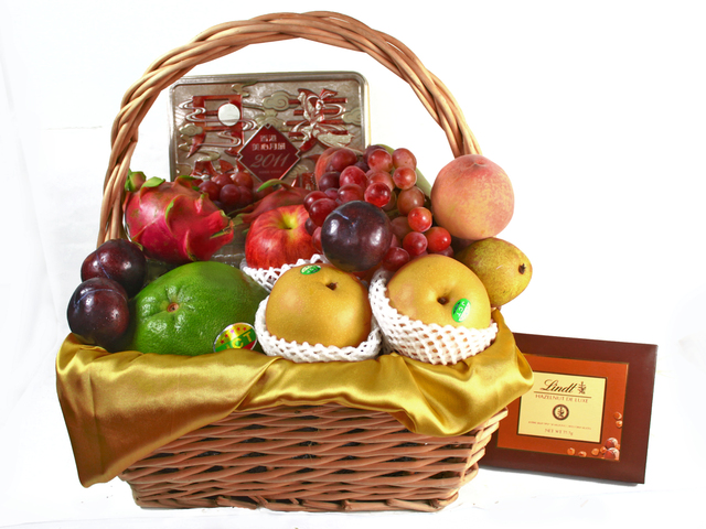 Mid-Autumn Gift Hamper - (4) ShopThurPost - Mid Autumn Mooncake Fruit Basket - L41619 Photo