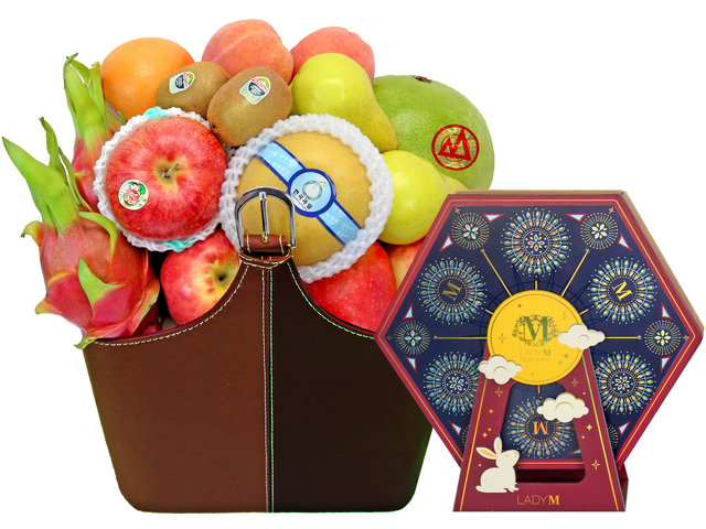 Mid-Autumn Gift Hamper - LADY M Mooncakes MAF Fruit Hamper MR13 - MH0917A1 Photo