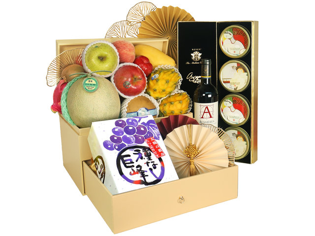 Mid-Autumn Gift Hamper - Michelin Star Reign Mooncake Luxury Fruit Hamper MR05 - 2MR0719A6 Photo