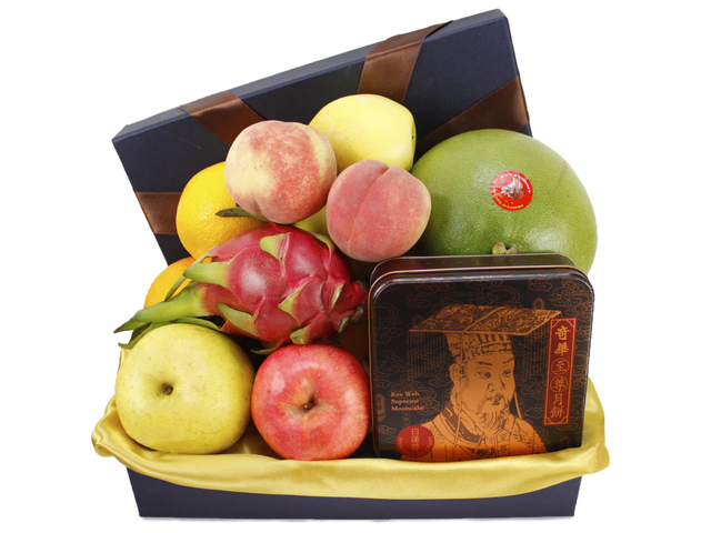 Mid-Autumn Gift Hamper - Mid Autumn Fruit Box - KeeWah Moon Cake Fruit Gift Box (1) - L88529 Photo