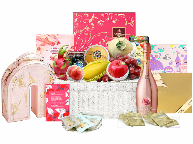 Mid-Autumn Gift Hamper - Mid Autumn Lady M Moon Cake With Gorgeous Luxury Fruit Hamper FH201 - L76607608 Photo