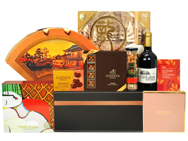 Mid-Autumn Gift Hamper - Mid Autumn Mandarin Oriental Mooncake With Deluxe Food Gift Hamper FH108 - MH0730A2 Photo
