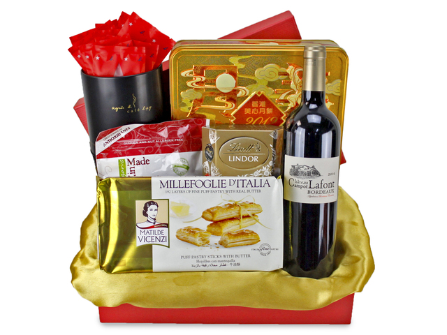 Mid-Autumn Gift Hamper - Mid-Autumn Maxim Moon Cake Fruit Gift Basket H3 - L89591 Photo