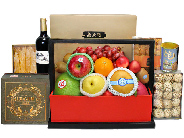 Mid-Autumn Gift Hamper - Mid Autumn Maxim's Mooncake With Deluxe Chinese Fruit Hamper FH207 - L36511155c Photo