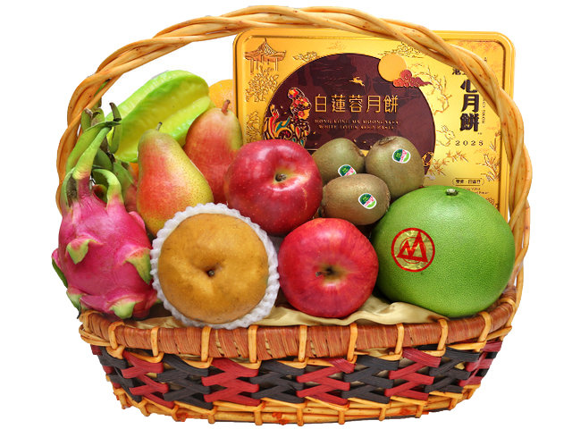 Mid-Autumn Gift Hamper - Mid Autumn Maxim's Mooncake With Fancy Fruit Hamper FH188 - L140534 Photo