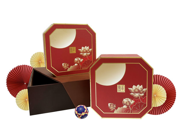 Mid-Autumn Gift Hamper - Mid Autumn Peninsula Moon Cake 2 Boxes In Deluxe Box Gift Set PB01 - MH0728A3 Photo