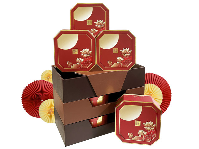 Mid-Autumn Gift Hamper - Mid Autumn Peninsula Moon Cake 6 Boxes In Deluxe Box Gift Set FH120 - MH0721A1 Photo