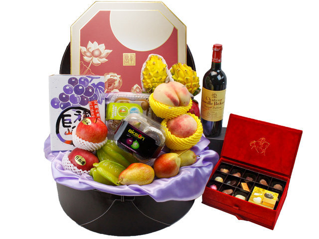 Mid-Autumn Gift Hamper - Mid Autumn Peninsula Moon Cake With Deluxe Chocolate Fruit Hamper FH185 - L90047 Photo