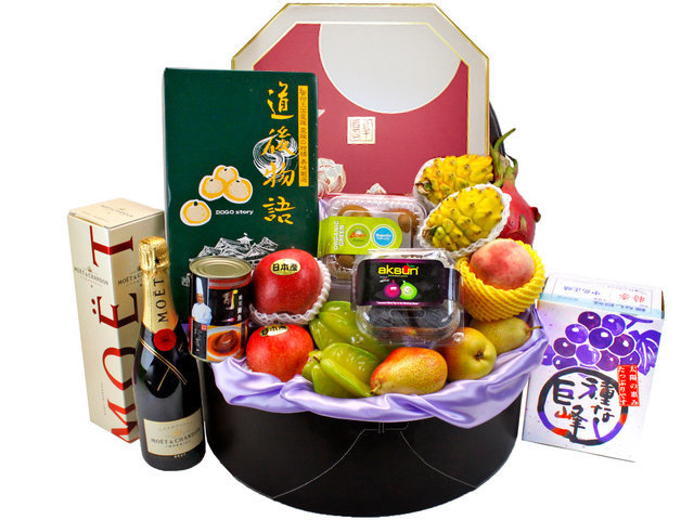 Mid-Autumn Gift Hamper - Mid Autumn Peninsula Moon Cake With Deluxe Fruit Hamper FH119 - L90050 Photo