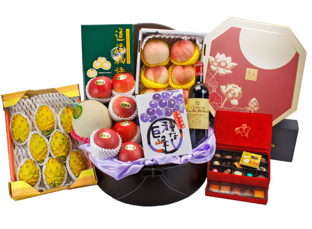 Mid-Autumn Gift Hamper - Mid Autumn Peninsula Moon Cake With Luxury Chocolate Fruit Hamper FH186 - L90042 Photo