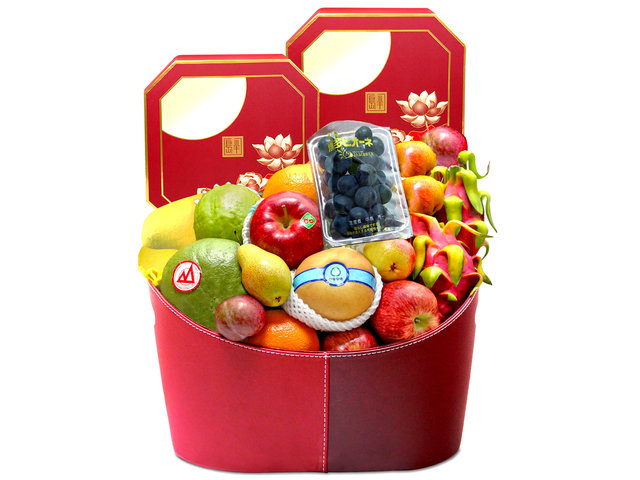 Mid-Autumn Gift Hamper - Mid Autumn Peninsula Moon Cake With Luxury Permium Fruit Hamper FH175 - L76601006 Photo