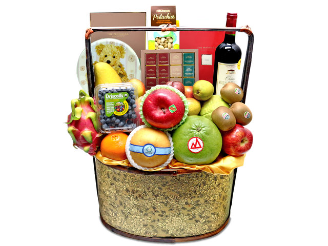 Mid-Autumn Gift Hamper - Mid Autumn Permium Wine And Food Fruit Hamper FH197 - L76601116 Photo