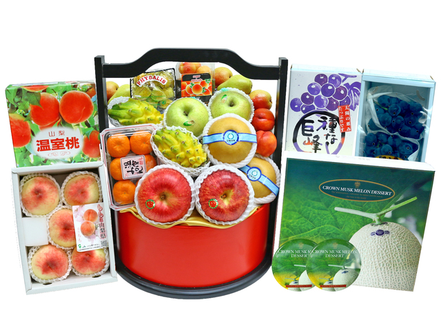 Mid-Autumn Gift Hamper - Mid autumn premium fruit basket P40 - L36669294 Photo