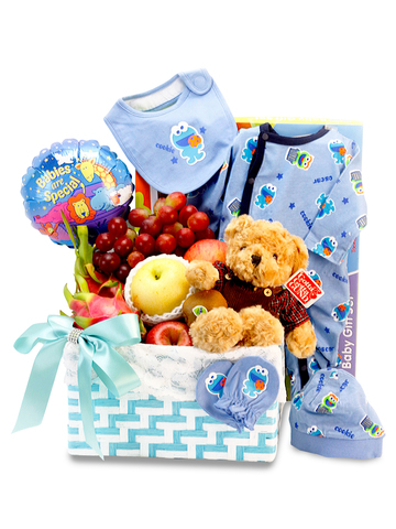 New Born Baby Gift - Baby Boy Gift Hamper 01 - L70419 Photo