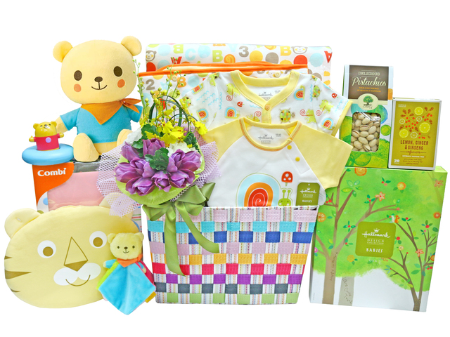 New Born Baby Gift - Baby Gift Basket z18 - L36669026 Photo