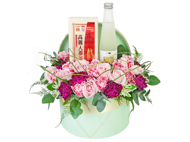 New Born Baby Gift - Health Gift Flower Basket H04 - BY0604A7 Photo