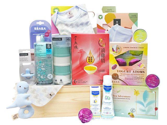 New Born Baby Gift - Mom & Baby Boy Bliss Gift Hamper NB37 - BY0326A5 Photo
