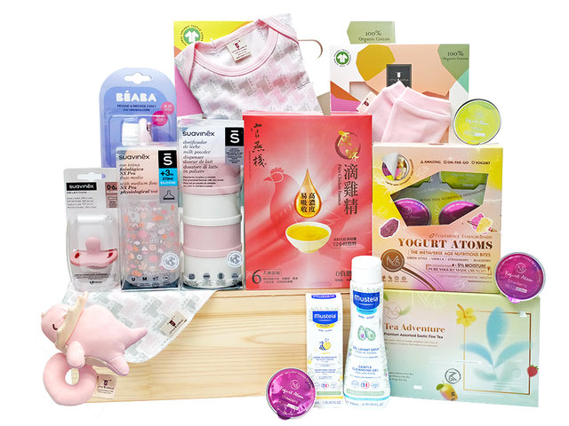 New Born Baby Gift - Mom & Baby Girl Bliss Gift Hamper NB36 - BY0326A4 Photo