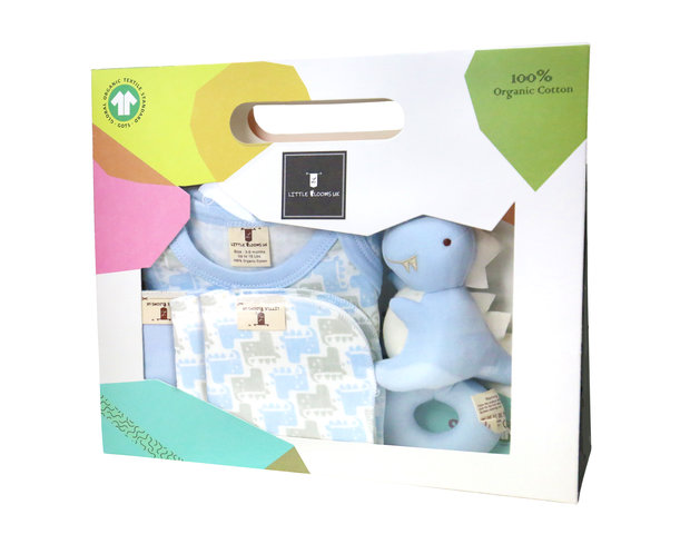 New Born Baby Gift - UK Little Blooms Cotton BabyGift Set - Boy - BY0223B4 Photo