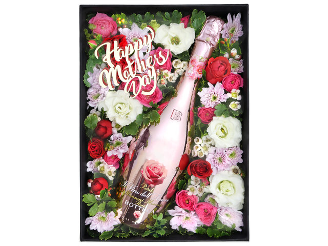 Order Flowers in Box - Mother's Day Gifts Bottega Rose Flower Box - MR0328A3 Photo