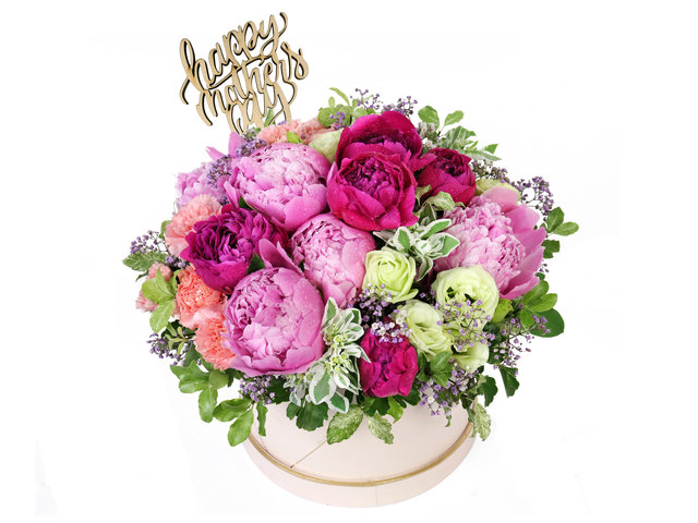 Order Flowers in Box - Mother's Day Gifts Peony Flower Box PY01 - MR0507A3 Photo