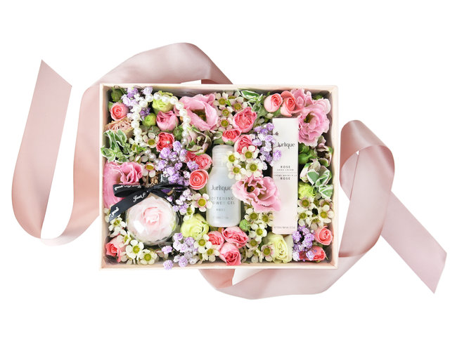 Order Flowers in Box - Valentine Jurlique Body Care Flower Box - VB20119A2 Photo