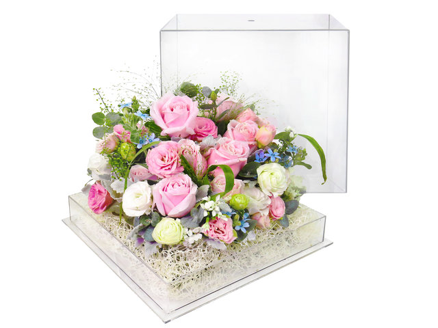 Order Flowers in Box - Valentine's Day Secret Garden Flower Box VB06 - VB20124A1 Photo