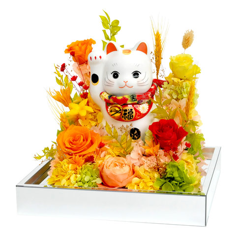Preserved Forever Flower - Grand Opening Maneki-Neko Preserved Flower Box FD014 - VE0310C8 Photo