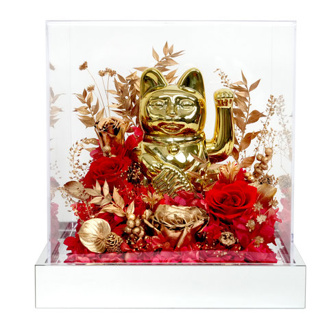 Preserved Forever Flower - Grand Opening Maneki-Neko Preserved Flower Box FD015 - VE0310A3 Photo