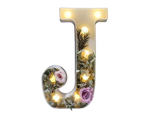 Preserved Forever Flower - Preserved Flower Alphabet Letter Floral Number Light ($455/Any 3pcs) - PT0513A3 Photo