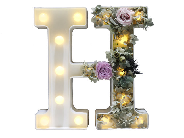 Preserved Forever Flower - Preserved Flower Alphabet Letter Floral Number Light ($455/Any 3pcs) - PT0513A3 Photo