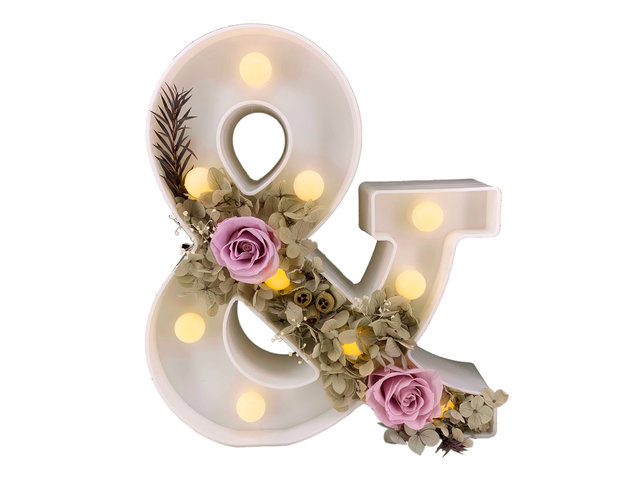 Preserved Forever Flower - Preserved Flower Alphabet Letter Floral Number Light ($455/Any 3pcs) - PT0513A3 Photo