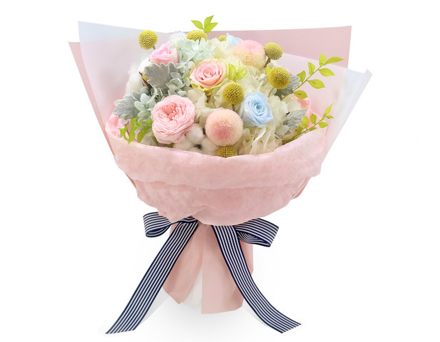 HVY Preserved Fresh Flowers In Glass Dome - Eternal Roses For Special Occasions