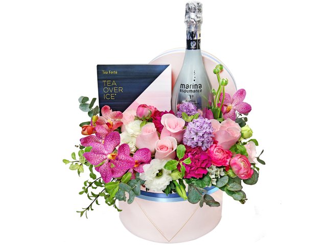 VIP 系列(花) - 生日花艺送礼篮 FD010 - VE0303H4 Photo