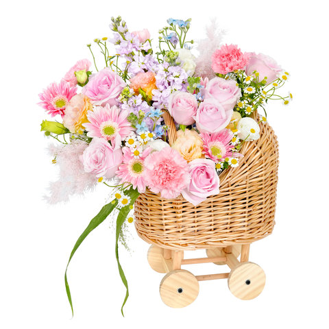 VIP - Baby Stroller Flower Busket BB028 - VE0327B1 Photo