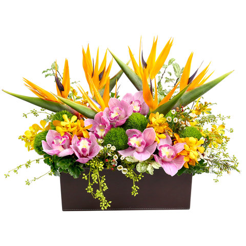 VIP - Bird of Paradise Flower Florist Basket FD018 - VE0320B1 Photo