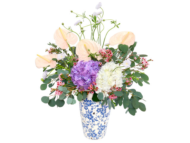 VIP - Chinese Elegance Vase Flower Arrangement FD011 - VE0802A7 Photo