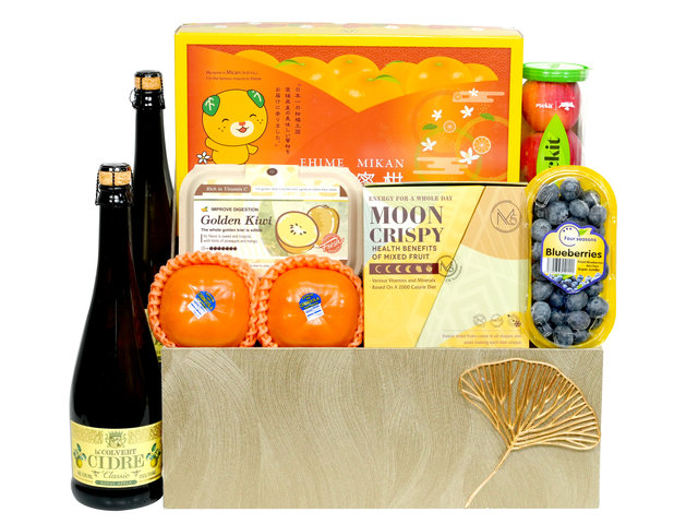 VIP - Golden Business Wine and Fruit Gift Hamper FT041 - VE0514B5 Photo