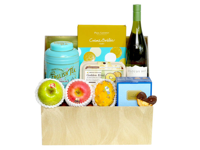 VIP - Golden Business Wine and Fruit Gift Hamper FT042 - VE0519B2 Photo