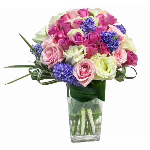 VIP - Hyacinth Vase Flower Arrangement FD006 - VE0224B7 Photo