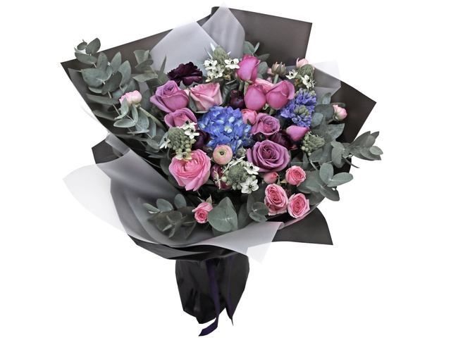 Valentines Day Flower n Gift - Purple florist bouquet gift RD10  - L76604265b Photo